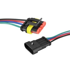 Waterproof Connector Electrical Quick Connect 4 Pin with 100mm Long Wire 4 Sets
