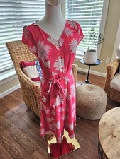 Talbots Belted Midi Shirtdress- CHRYSANTHEMUM Women's Size 2P NWT Hot Pink