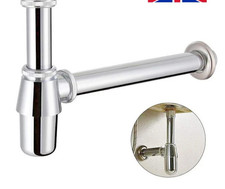 polished Chrome extendable Bottle Trap sink Waste Bathroom Basin