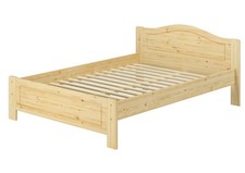 Letto matrimoniale 140x200 in Pino massello laccato con doghe rigide 60.37-14