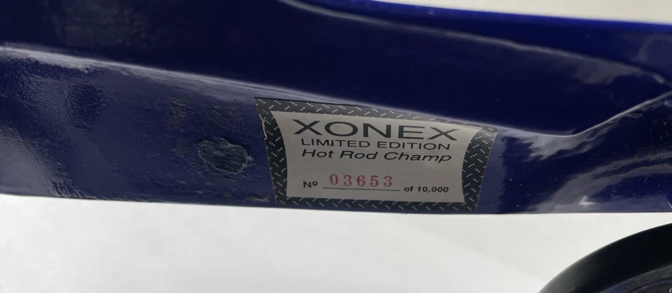 1996 XONEX 1:3 Die Cast Hot Rod Pedal Car ~Blue~Limited Edition #3653 of 10,000 - Image 2 of 4