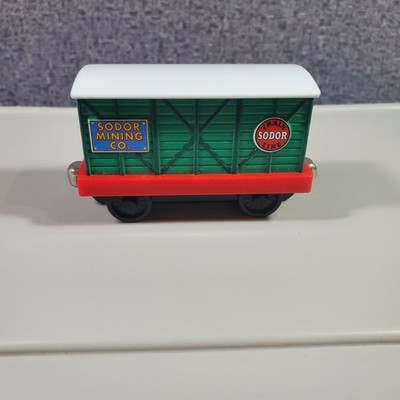 2003 Thomas and Friends Box Car Sodor Mining Magic Cargo Flip Door Diecast Train