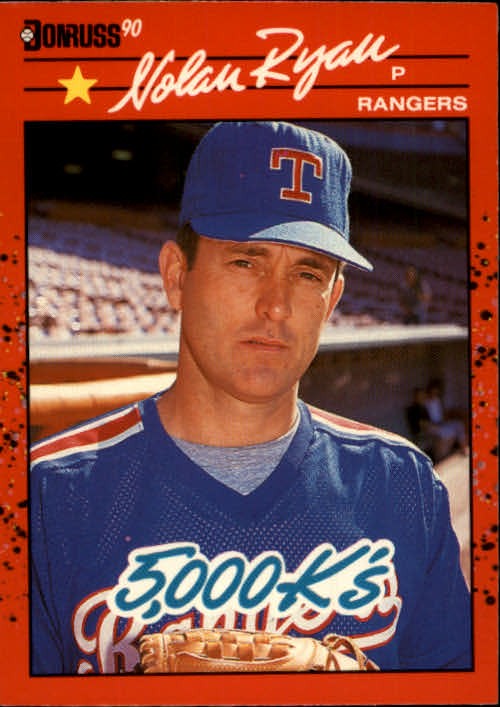 1990 Donruss #659 Nolan Ryan 5000K/COR Still error/Ryan did not lead in K in '75