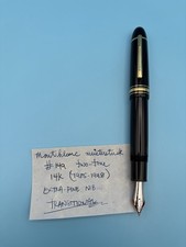Transitional Montblanc Meisterstuck #149 (1985-90) alimentazione in ebanite solida 14K EF pennino