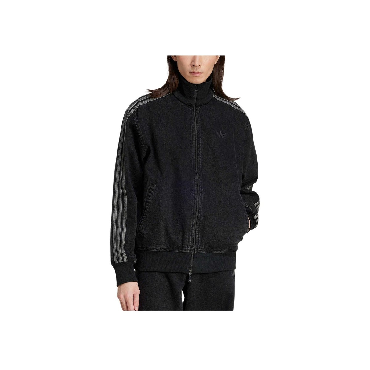 adidas Adicolor Denim Firebird Track Top True Black Denim | eBay