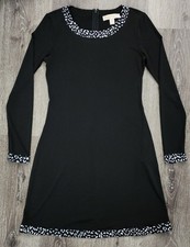 Michael Kors Long Sleeve Black Stretch Dress - XS