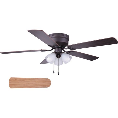 Home Impressions 52 In. Oil Rubbed Bronze Ceiling Fan with Light Kit Home