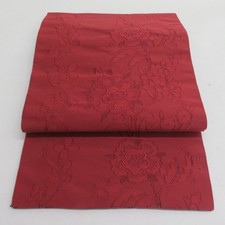 Japanese Kimono Nagoya Obi Silk Tsuzure Floral Arabesque Pattern Purple 144....