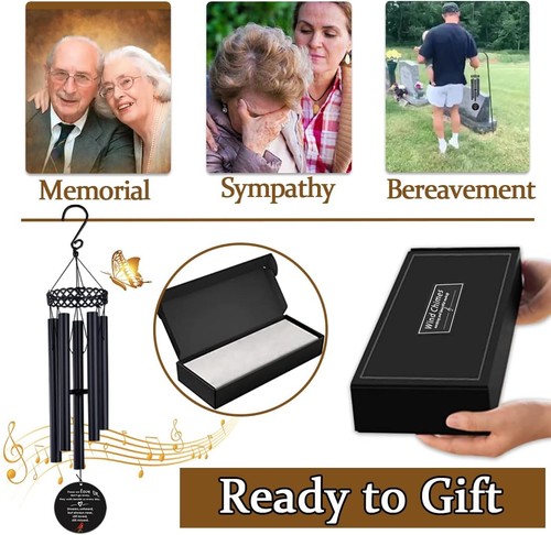 Cardinal Memorial Wind Chimes for Outside,Sympathy Windchime for Loss of Loved O - Picture 4 of 8