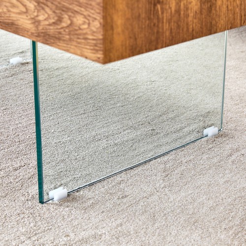 Natural Style MDF Coffee Table - 39.3"x21.6" with Tempered Glass Legs.Density - Picture 19 of 72