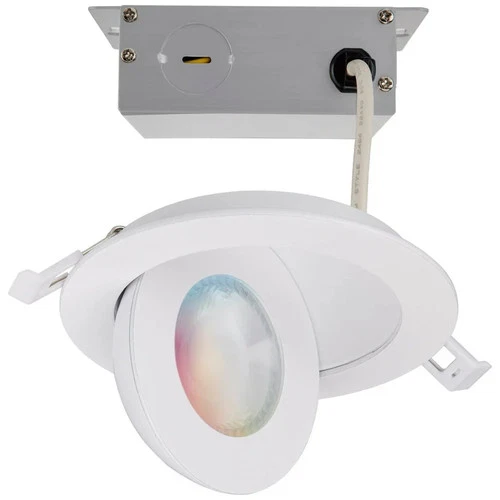 9W - LED Gimbaled Downlight - 4 Inch - RGB & Tunable White - Round - Starfish IO - Picture 1 of 7