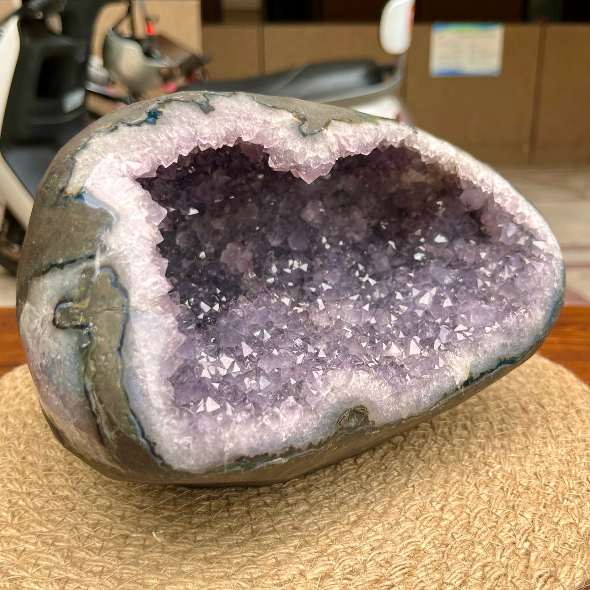 Amethyst Crystal Geode Cluster Natural Druzy Cave Display Stone  11.2 lb
