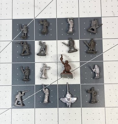 Vintage 12-15mm FANTASY FIGURE x16 lot AD&D metal Ral Partha Grenadier OOP BM26