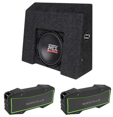 MTX 10'' Sub For 2007-16 Chevrolet Silverado/GMC Sierra Crew Cab+(2) TWS Speakers