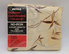 Royale 3 Piece Twin Sheet Set Designer Coordinated Set Flat Fitted  Pillowcase