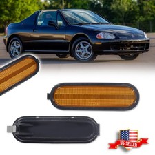 2x Amber Front Bumper Side Marker Reflector Light For 93-97 Honda Del Sol Delsol 2x Amber Front Bumper Side Marker Reflector Light For 93-97 Honda Del Sol Delsol