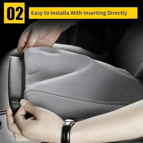 Center Console Armrest Cover for Hyundai Tucson 2016-2021 Gray Color Foto 3 de 4