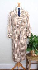 TURNBULL & ASSER Cotton Dressing Gown &pound;495 Size Small 36/46 Belted Robe Gingham