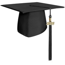 Endea Graduation Matte Adult Black Cap  Tassel High School and College