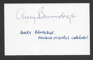 Avery Brundage (1887 1975) President of the International Olympic Committee