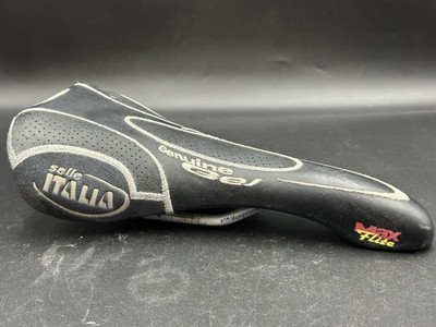 Selle Italia Max Flite Genuine Gel Saddle Manganese Rails Road MTB Black