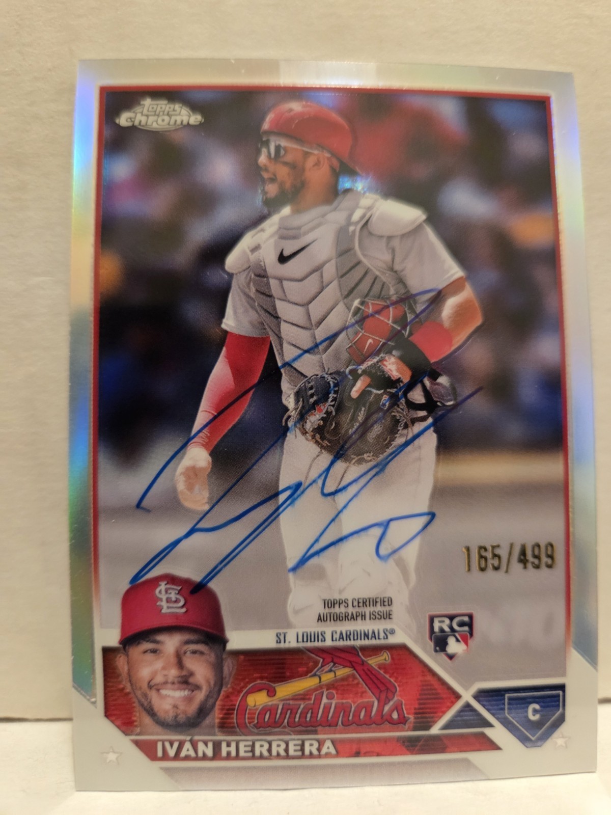 Ivan Herrera 2023 Topps Chrome Refractor Auto /499 Rookie Card Cardinals QTY