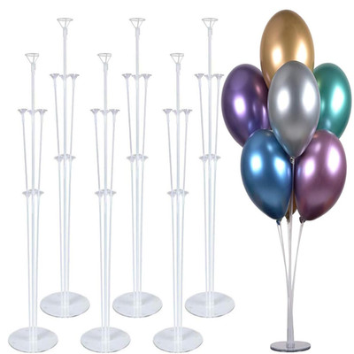 Ballonhalter Set Wiederverwendbar 6 Stück Acryl Kunststoff
