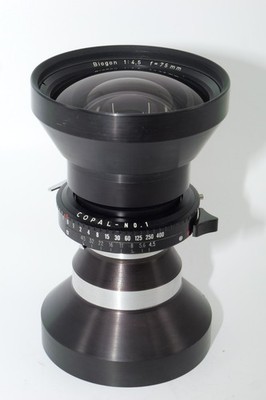 Zeiss Biogon 75mm f4.5 Wide Angle Large Format Lens. Copal #1