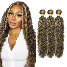 Habiliana Bundles Human Hair 14 16 18 Inch Jerry Curly P1B/27 Human Hair