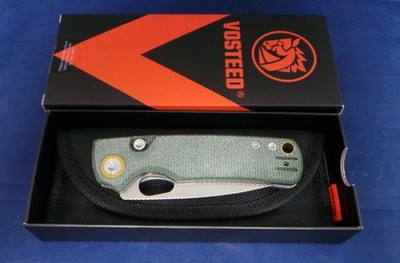 Vosteed Porcupine Top Liner Lock Knife 2.99'' 14C28N Green Micarta BRAND NEW
