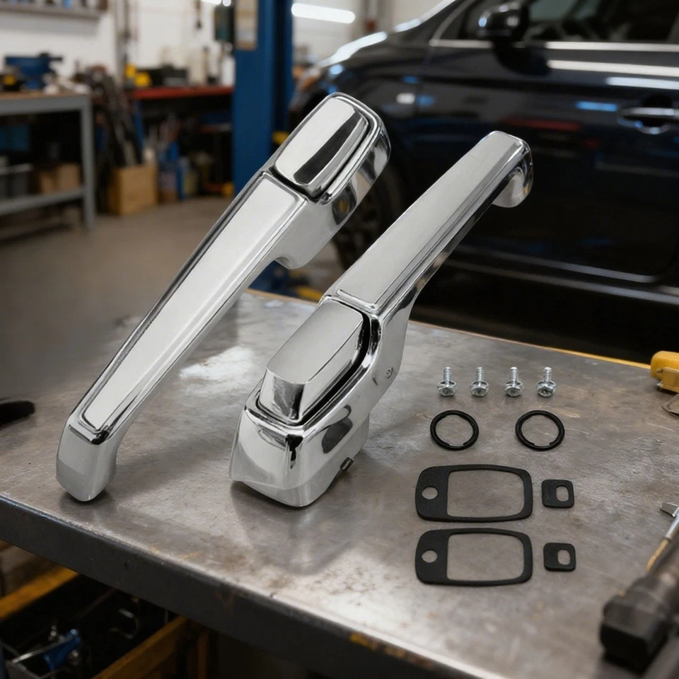 67-72 Chevrolet C/K Pickup Truck Outside Door Handle Chrome PAIR C10 Suburban - Imagem 2 de 4