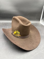 Resistol Cowboy Hat Size 6 3/4 Brown 3X Beaver Fur Felt Excellent Condition