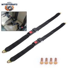 2 Pack Seat Belt 2 Point Adjustable Universal Truck Car Single Seat Lap Car Lap