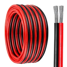 10 Gauge Wire 2 Conductor Tinned Copper Cable, Flexible 10 AWG Marine Wire fo...