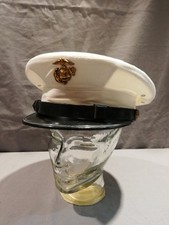 US Schirmm&uuml;tze USMC Marine Corps in wei&szlig; Gr&ouml;&szlig;e 7 - 56 Original !!!