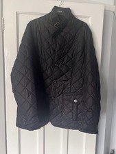 Barbour Lutz Quilted Jacket Size L In Black