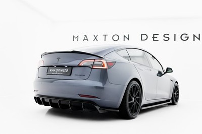 Maxton Design Heckspoiler Lippe passend für Tesla Model 3 schwarz Hochglanz