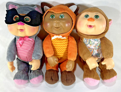 3 Cabbage Patch Kids Forrest Friends 2017 Rusty Raccoon, Finn Fox, Sydney Monkey