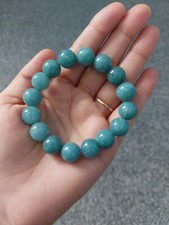 Natürliches Aquamarin Armband Kristall Elastisch Romantisch Yoga Blau Bracelet 