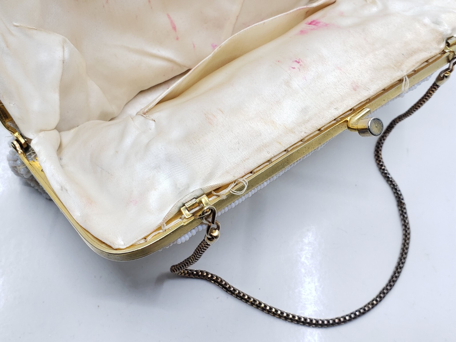 VINTAGE BEADWORK RETRO PATTERN EVENING PURSE HAND… - image 11