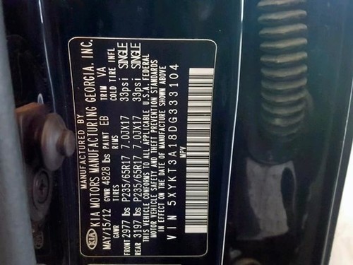 Automatic Transmission 2.4L FWD VIN 1 8th Digit Mpi Fits 12-13 SORENTO 307257 - Picture 10 of 12