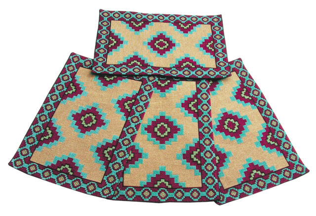 Mesa American Southwestern Desert Design Place Mats Set of 4 13x19 inches Woven Mesa American Southwestern Desert Design Place Mats Set of 4 13x19 inches Woven