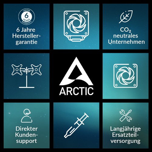 ARCTIC P12 black (5-pak) 120mm obudowa PC wentylator chłodnica czarna towar B - Zdjęcie 6 z 7