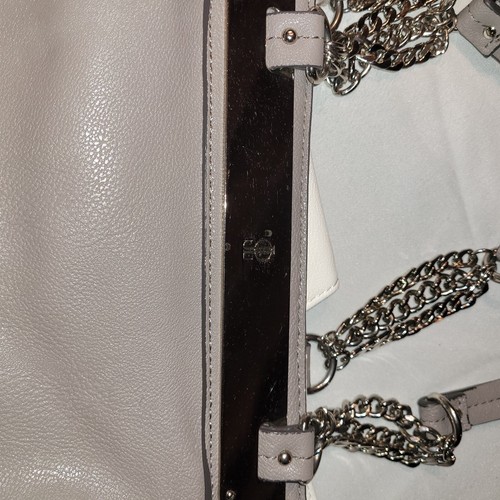 Jennifer Lopez Shoulder Purse 2 Tone Grey/ivory Super Soft Good For Travel - Picture 2 of 12