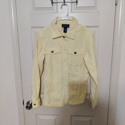 Denim & Company Yellow Jacket Size Small Super Cute