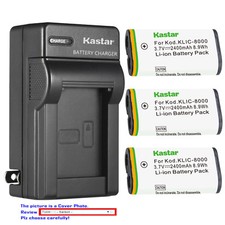 Kastar Battery Wall Charger for Kodak KLIC-8000 Kodak Pocket Video Camera ZX1