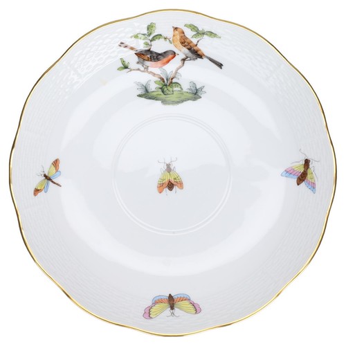 Untertasse für Suppe Modell 718 Herend Ungarn Form Osier Rothschild - Picture 3 of 4