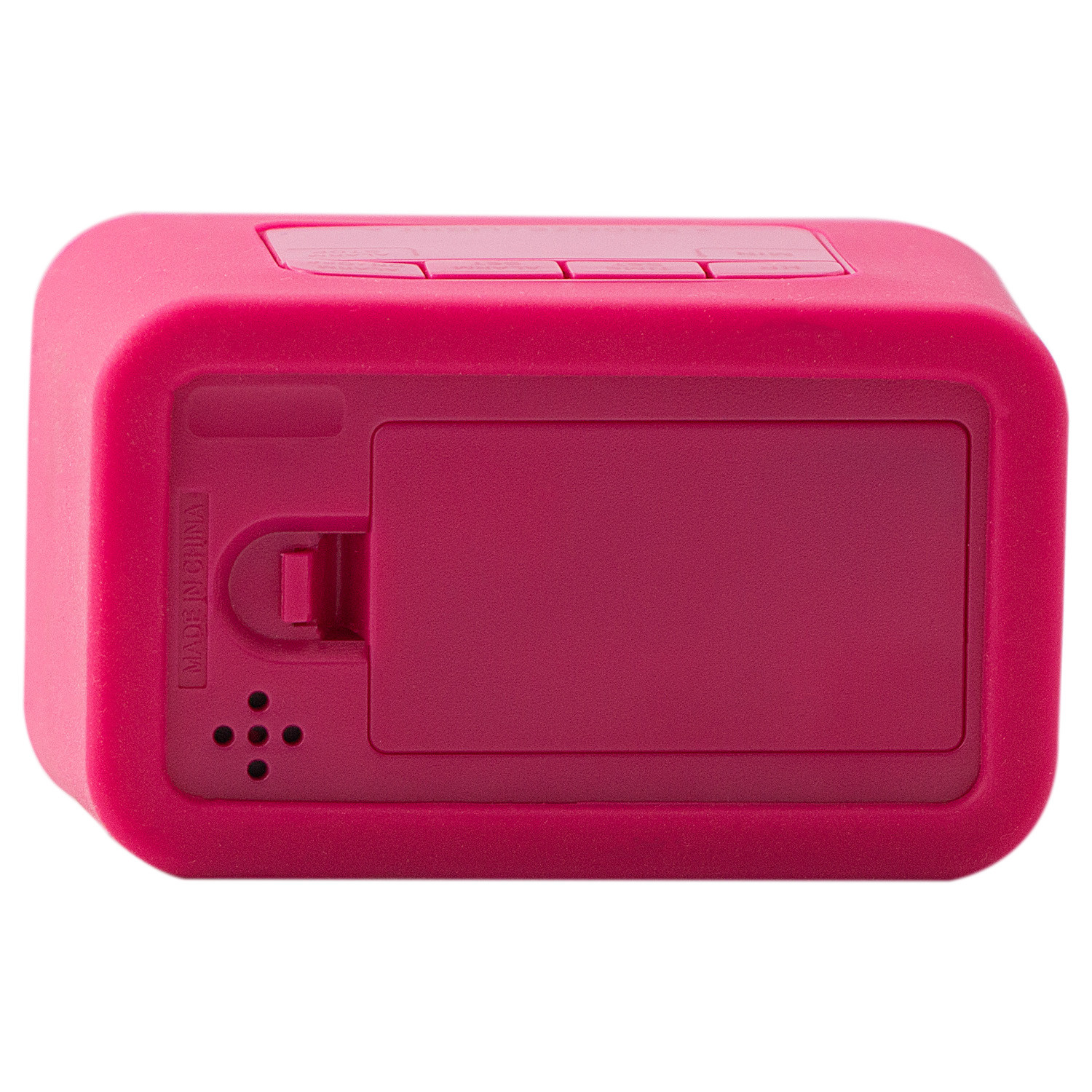 70940 Equity by La Crosse Silicon LCD Digital Alarm Clock - Blue, Gray or Pink