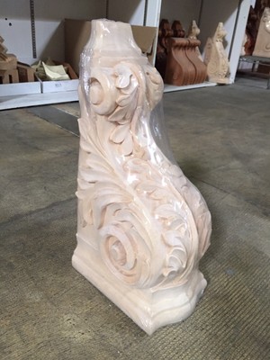 Rubberwood Decorative Wood Corbel Countertop Support 5 5 8 Inch