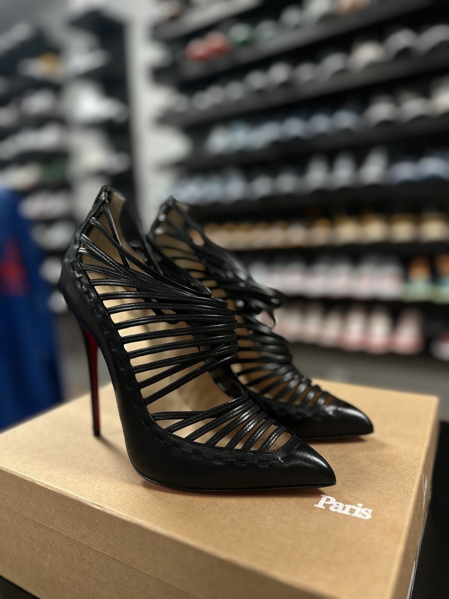 Christian Louboutin Black Patent Leather Heels Size 38 100
